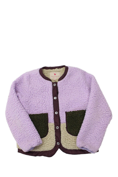 Pink Chicken Childrens Girls Fleece Button Down Sweater Multi Colored Size 10