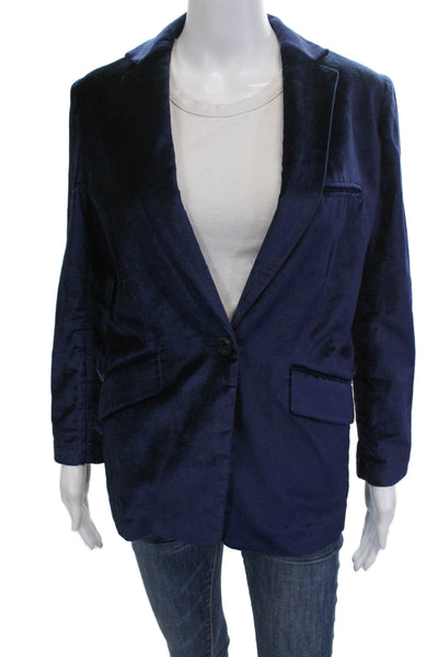 Rag & Bone Womens Dark Blue Collared Blazer Long Sleeve Size 00