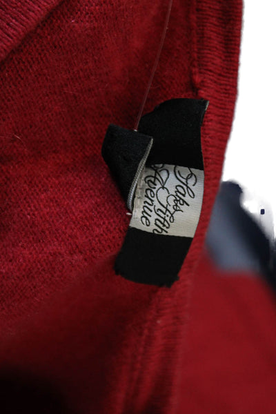 Saks Fifth Avenue Womens Pullover Cashmere Crew Neck Long Sleeve Red Size S
