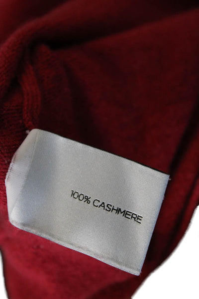 Saks Fifth Avenue Womens Pullover Cashmere Crew Neck Long Sleeve Red Size S