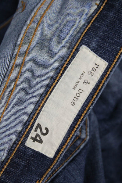 Rag & Bone Womens Ankle Skinny Dark Blue Mid Rise Jeans Size 24