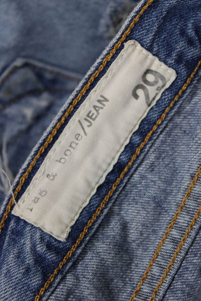Rag & Bone Women Blue Cotton Button Grunge Shorts Size 29