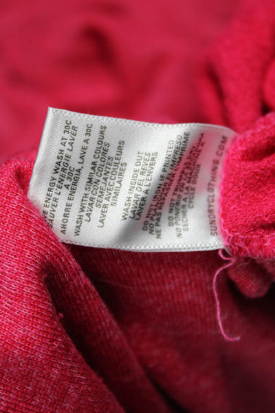 Sundry Womens Jogger Sweatpants Pink Drawstring Rayon Tencel Cotton Size 1