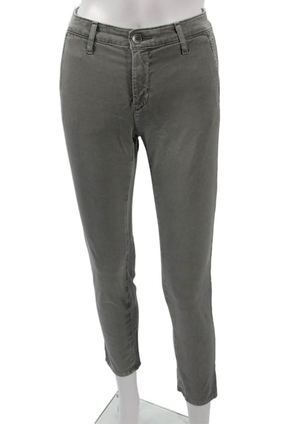 AG Women Chino Cropped Ankle Pants Gray Petite Size 23
