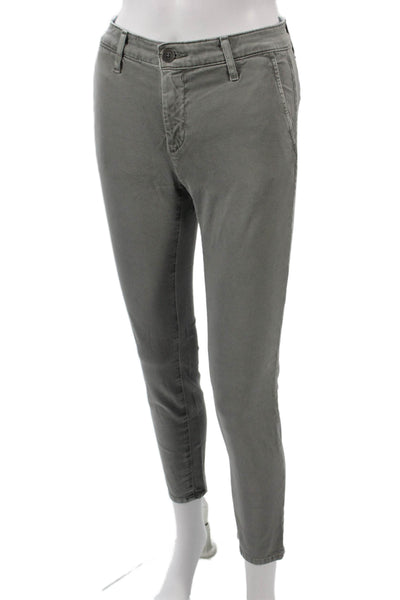 AG Women Chino Cropped Ankle Pants Gray Petite Size 23
