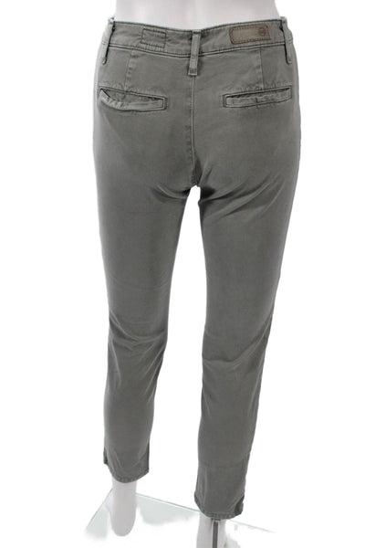 AG Women Chino Cropped Ankle Pants Gray Petite Size 23