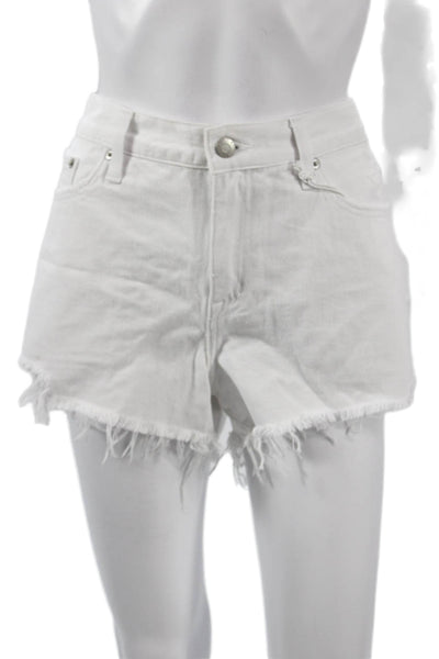 Pistola Womens White Beach Solid Cotton Rayon Shorts Size 30