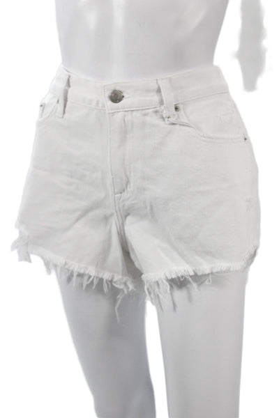 Pistola Womens White Beach Solid Cotton Rayon Shorts Size 30