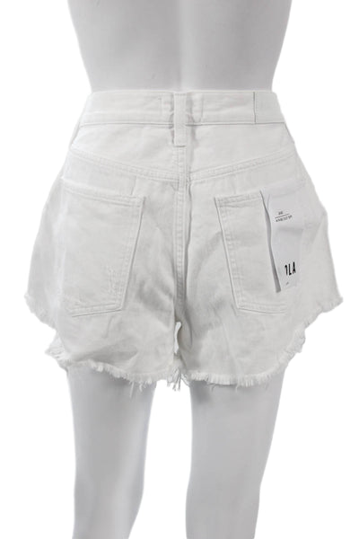 Pistola Womens White Beach Solid Cotton Rayon Shorts Size 30