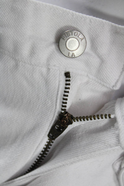 Pistola Womens White Beach Solid Cotton Rayon Shorts Size 30