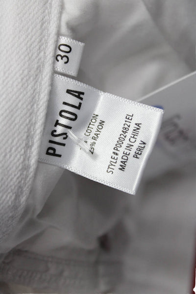 Pistola Womens White Beach Solid Cotton Rayon Shorts Size 30