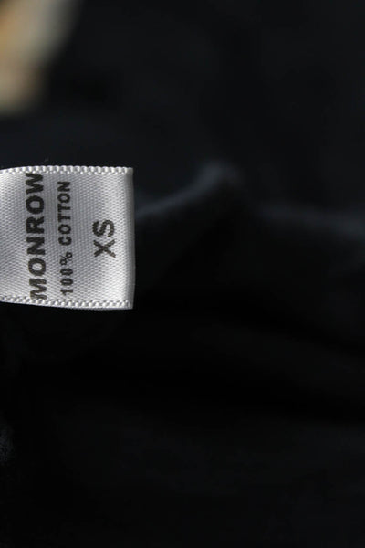 Monrow Womens Tank Dress Black Camouflage Sleeveless Mid-Calf Cotton Size S