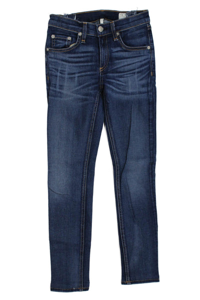 Rag & Bone Womens Skinny Dark Blue Mid Rise Jeans Size 24