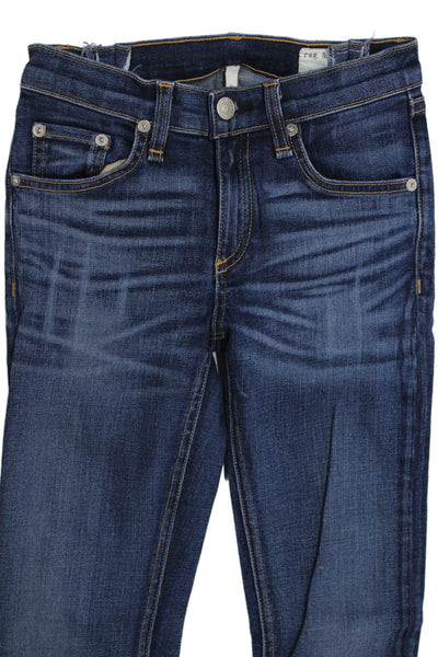 Rag & Bone Womens Skinny Dark Blue Mid Rise Jeans Size 24