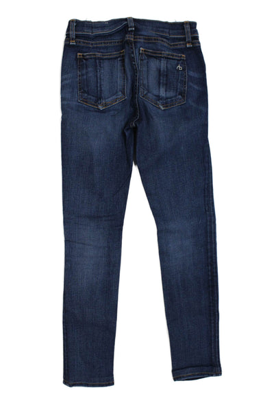 Rag & Bone Womens Skinny Dark Blue Mid Rise Jeans Size 24