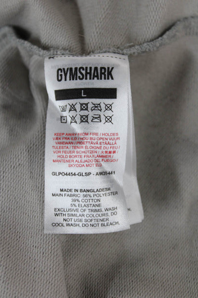 GYMSHARK Women Pullover Hoodie Gray Drawstring Long Sleeve Size L