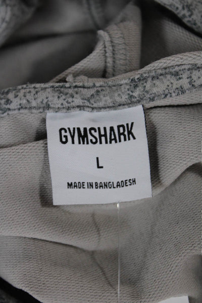 GYMSHARK Women Pullover Hoodie Gray Drawstring Long Sleeve Size L