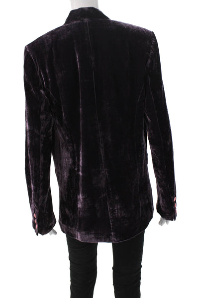 Manila Grace Womens Blazer Purple Button Long Sleeve Viscose Silk Size 42