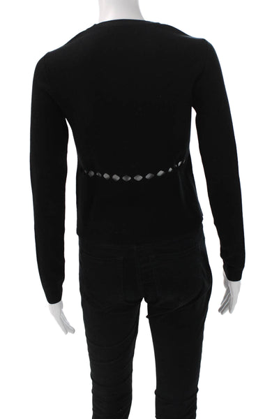 Bailey 44 Women Black Crew Neck Pullover Sweater Long Sleeve Size XS