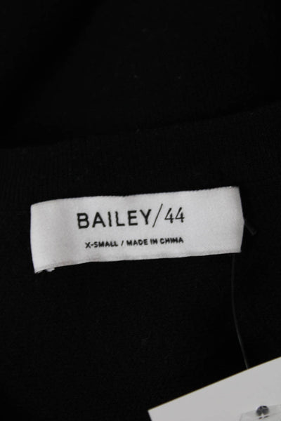 Bailey 44 Women Black Crew Neck Pullover Sweater Long Sleeve Size XS