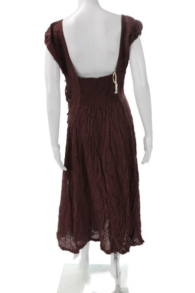 Free People Womens Brown Overall Dress Bohemian Size XS