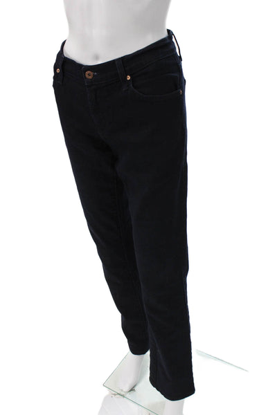 James Jeans Women Straight Jeans Dark Blue Button Fly Mid Rise Size 32