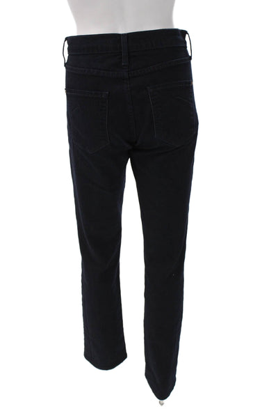 James Jeans Women Straight Jeans Dark Blue Button Fly Mid Rise Size 32