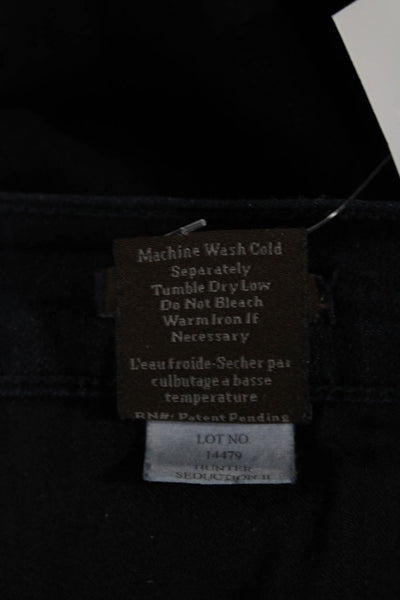James Jeans Women Straight Jeans Dark Blue Button Fly Mid Rise Size 32