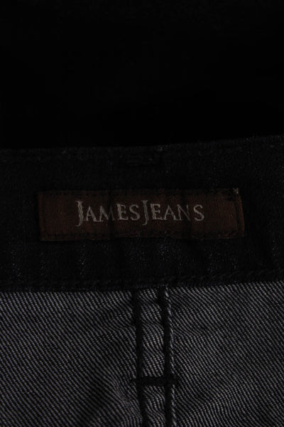James Jeans Women Straight Jeans Dark Blue Button Fly Mid Rise Size 32
