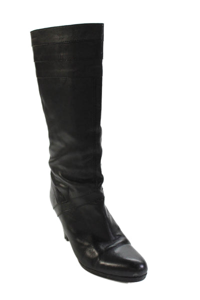 Vagabond Womens Leather Mid Calf Pull On Boots Black Size 38 8