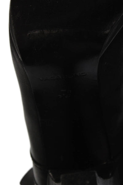 Vagabond Womens Leather Mid Calf Pull On Boots Black Size 38 8