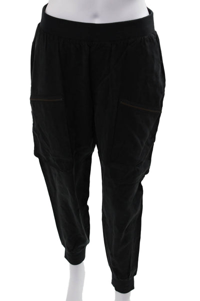 ATM Unisex Cargo Jogger Pants Black 100% Tencel Army Size M