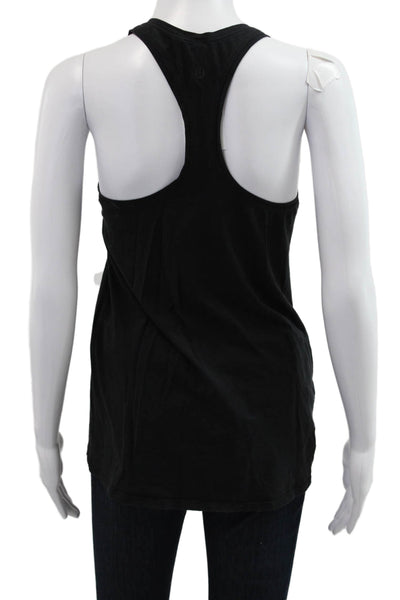 Lululemon Women Basic Sleeveless Tank Black Polyester Size 4