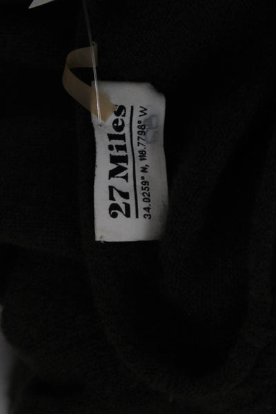 27 Miles Women Pullover Cashmere Sweater Green Crewneck Long Sleeve Army Size S