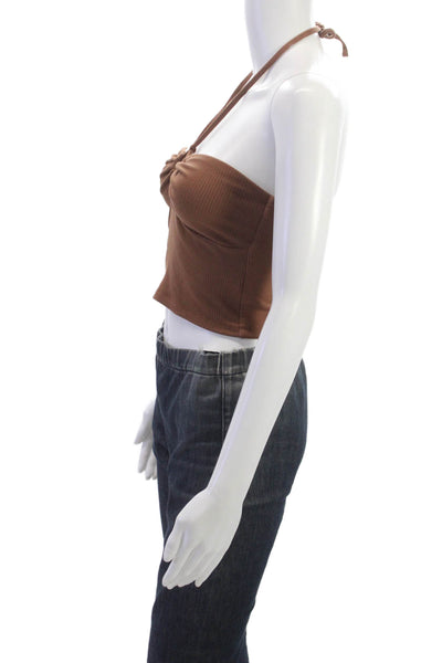 Wilfred Womens Cropped Sleeveless Tank Brown Tie 90s Size S