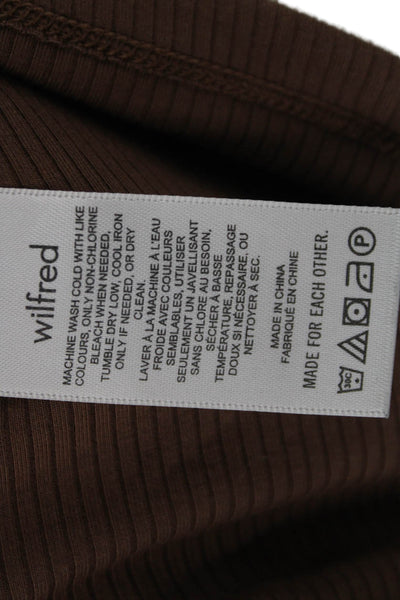 Wilfred Womens Cropped Sleeveless Tank Brown Tie 90s Size S