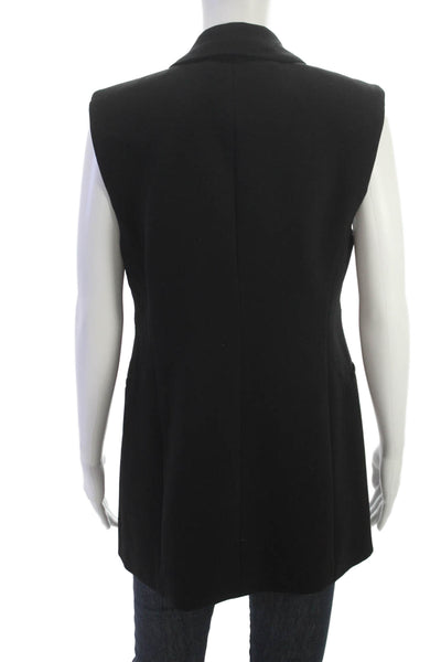 Zara Women Black Polyester Sleeveless Classic Vest Size S