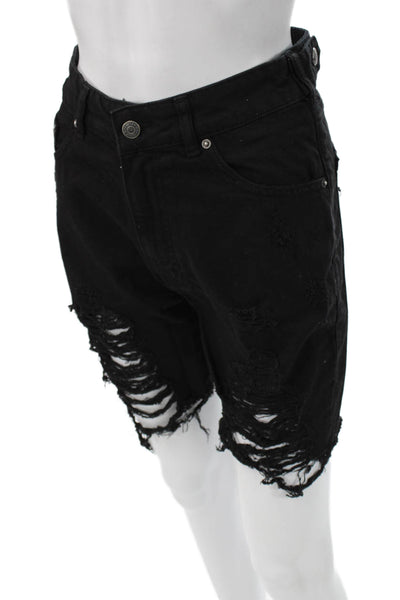 Ser.O.Ya Women Bermuda Shorts Black 100% Organic Cotton Size 24