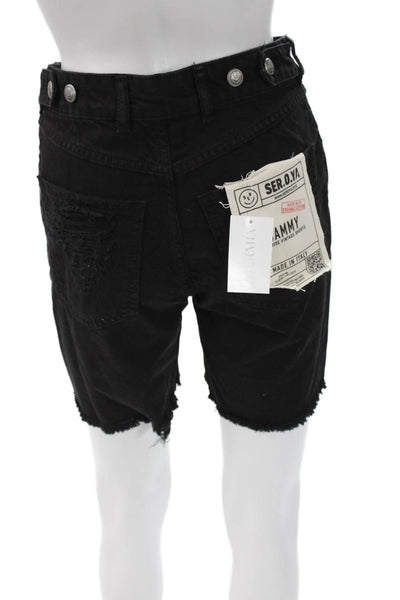Ser.O.Ya Women Bermuda Shorts Black 100% Organic Cotton Size 24