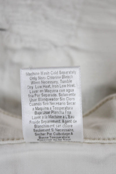 Current/Elliott Womens White Button Cotton Beach Shorts Size 23