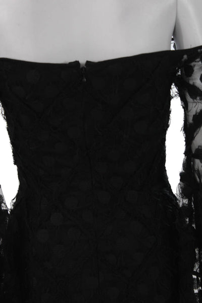 Milly Womens Bodycon Mini Dress Black Long Sleeve Polyester Blend Size 0