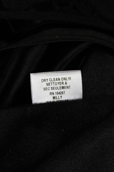 Milly Womens Bodycon Mini Dress Black Long Sleeve Polyester Blend Size 0