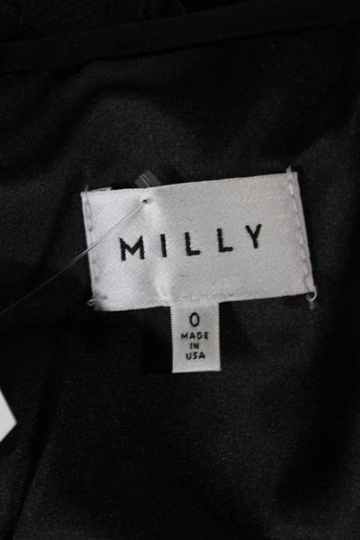 Milly Womens Bodycon Mini Dress Black Long Sleeve Polyester Blend Size 0