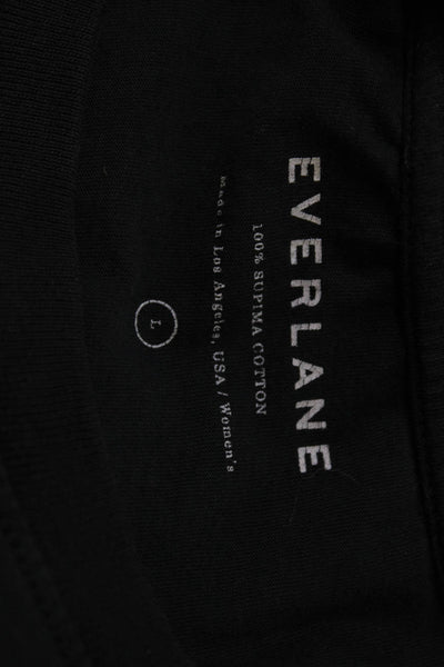 Everlane Womens Basic Tank Black Supima Cotton Crewneck Size L