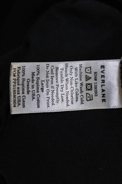 Everlane Womens Basic Tank Black Supima Cotton Crewneck Size L