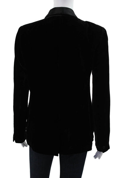 Joie Women Classic Black Blazer Solid Button Long Sleeve Rayon Size 6