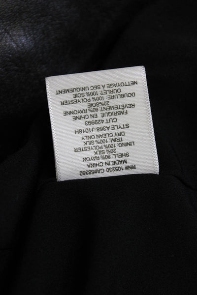 Joie Women Classic Black Blazer Solid Button Long Sleeve Rayon Size 6
