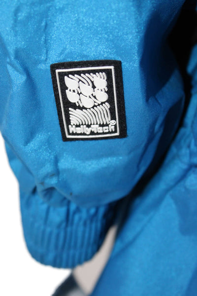 Helly Hansen Mens Black Raincoat Windbreaker High Neck Button Size 2XL