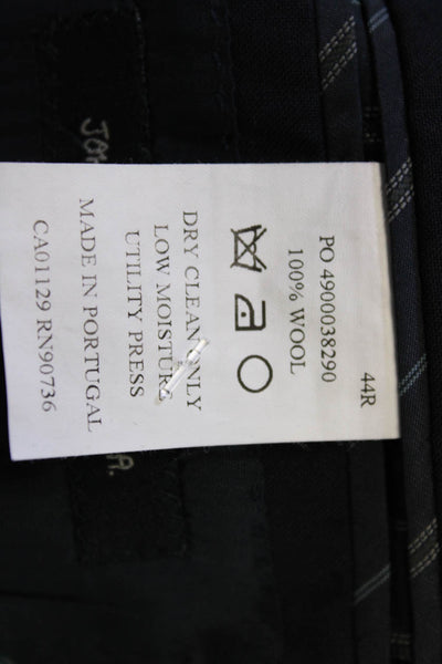 John Varvatos Star USA Men Black Wool Blazer Button Collared Size 44