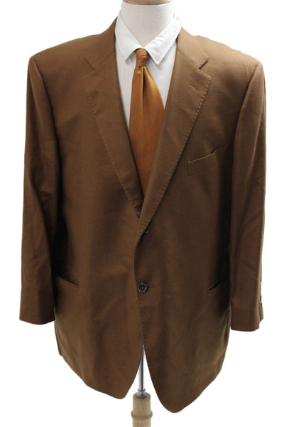Napoli Di Nordstrom Mens Cashmere Brown Suit Jacket Button Classic Size 48
